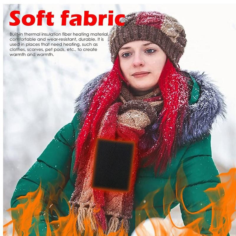 5 v 1 USB vyhrievacia podložka na oblečenie, elektrická USB podložka, rýchlo sa ohrievajúca vyhrievacia podložka z uhlíkových vlákien, ohrievač pre domáce zvieratá, udrží teplo v zime 4,33 x 2,76 palca
