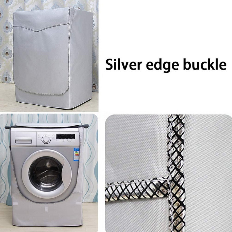 Automatická valcová práčka, opaľovací krém, práčka, vodotesný kryt na sušičku, polyesterový strieborný prachotesný kryt na práčku