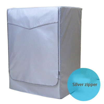 Automatická valcová práčka, opaľovací krém, práčka, vodotesný kryt na sušičku, polyesterový strieborný prachotesný kryt na práčku