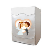 Oxford Capac de praf pentru mașină de spălat frigider Capac superior Mașină de spălat frigider Drăguț de depozitare agățat geantă de buzunar Organizator 60x50x85cm