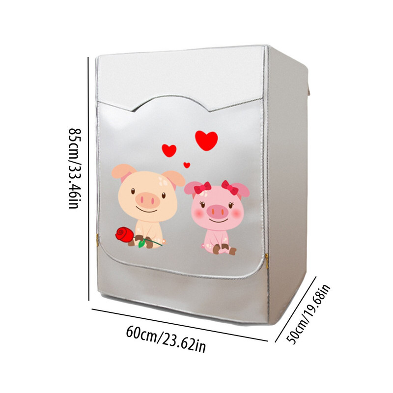 Oxford Capac de praf pentru mașină de spălat frigider Capac superior Mașină de spălat frigider Drăguț de depozitare agățat geantă de buzunar Organizator 60x50x85cm