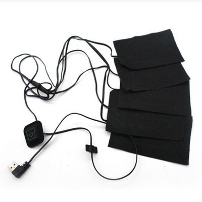 USB vyhrievacia podložka na oblečenie, rýchlo sa ohrievajúca vyhrievacia podložka z uhlíkových vlákien, 5 v 1, elektrická vyhrievacia podložka, kvalitné kompozitné vlákno, 4,33 x 2,76 palca