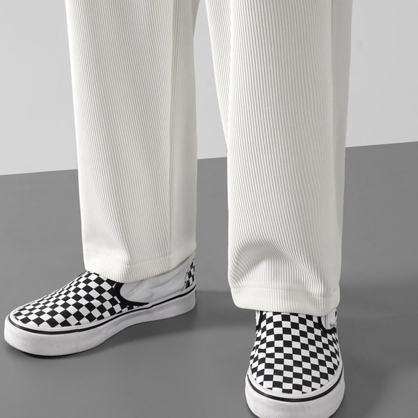 Pantaloni largi cu talie înaltă pentru bărbați, cu șireturi