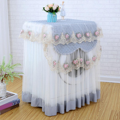 Protector antipraf din dantelă lavabil în stil floral Decor pentru casă Husă mașină de spălat 4 culori Decorație Carcasă de protecție pentru aparate