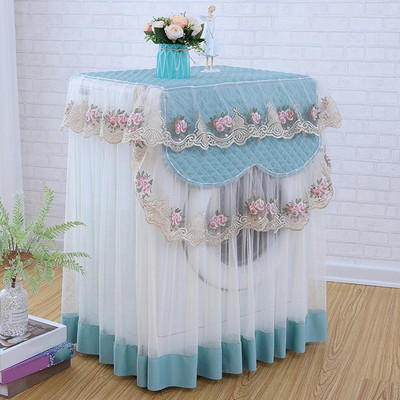 Protector antipraf din dantelă lavabil în stil floral Decor pentru casă Husă mașină de spălat 4 culori Decorație Carcasă de protecție pentru aparate