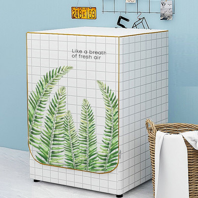 Kryt na práčku s geometrickou potlačou, vrchná ochrana proti prachu, vodotesný kryt pre práčku s plnením/spredu