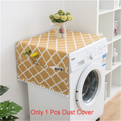 Viacfarebný polyesterový pruhovaný kryt na práčku, prachotesný kryt, chladnička, mikrovlnná rúra, vrchné prekrytie, príslušenstvo
