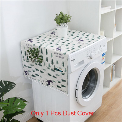 Viacfarebný polyesterový pruhovaný kryt na práčku, prachotesný kryt, chladnička, mikrovlnná rúra, vrchné prekrytie, príslušenstvo