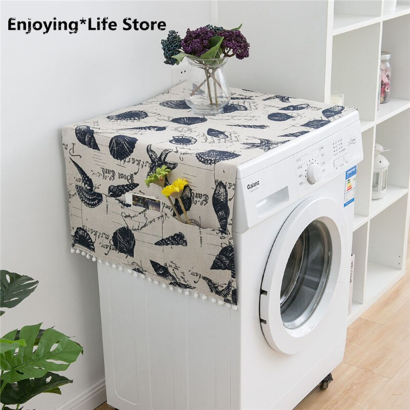Viacfarebný polyesterový pruhovaný kryt na práčku, prachotesný kryt, chladnička, mikrovlnná rúra, vrchné prekrytie, príslušenstvo