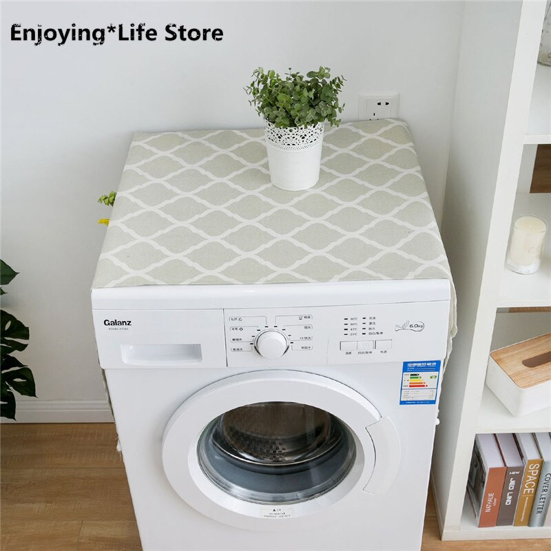 Viacfarebný polyesterový pruhovaný kryt na práčku, prachotesný kryt, chladnička, mikrovlnná rúra, vrchné prekrytie, príslušenstvo