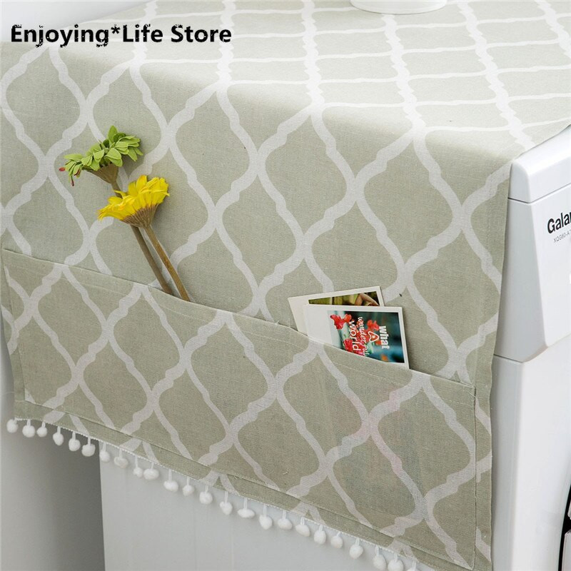 Viacfarebný polyesterový pruhovaný kryt na práčku, prachotesný kryt, chladnička, mikrovlnná rúra, vrchné prekrytie, príslušenstvo