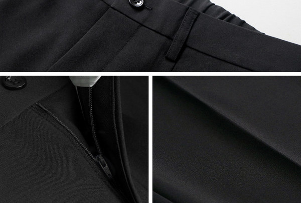 Pantaloni barbati model drept cu talie inalta