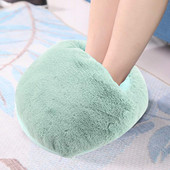 Plyšové elektrické vyhrievané návleky na topánky, priedušné okrúhle elektrické vyhrievané ohrievače nôh, odolné, odnímateľné, nabíjateľné cez USB, do domácej spálne