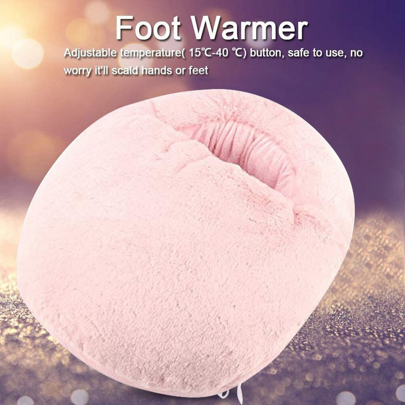 Plyšové elektrické vyhrievané návleky na topánky, priedušné okrúhle elektrické vyhrievané ohrievače nôh, odolné, odnímateľné, nabíjateľné cez USB, do domácej spálne