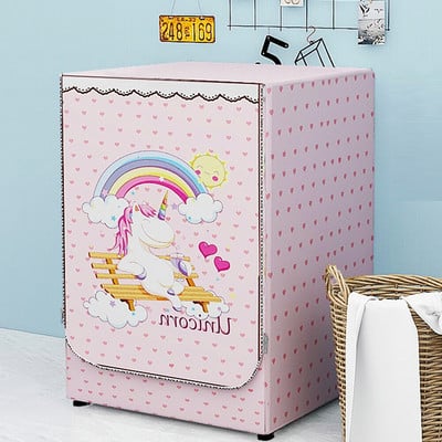 Mașină de spălat cu role complet automată Cremă solară Mașină de spălat Husă impermeabilă Uscător Poliester Argintiu Capac mașină de spălat la praf