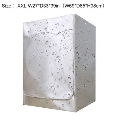 1 ks strieborný kryt na automatickú valčekovú práčku, vodotesný kryt na práčku s predným plnením, veľkosť M/L/XL/XXL, na výber