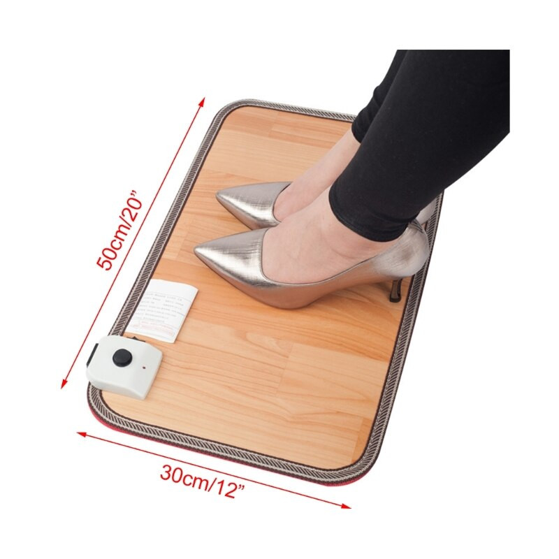 50*30cm Ηλεκτρικό θερμαινόμενο πατάκι δαπέδου ρυθμιζόμενης θερμοκρασίας Πόδι Θερμοκρασία χειμερινού ζεστού προμήθειες για οικιακό γραφείο κάτω από το γραφείο Θέρμανση