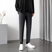 Pantaloni uni la modă cu buzunar pentru bărbați