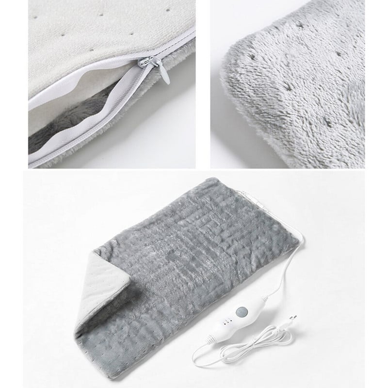 Elektrická vyhrievacia podložka 61*34 cm, mäkká teplá zimná elektrická vyhrievacia podložka, nastaviteľná domáca vyhrievacia podložka na krk, ramená a chrbát, úľava od bolesti
