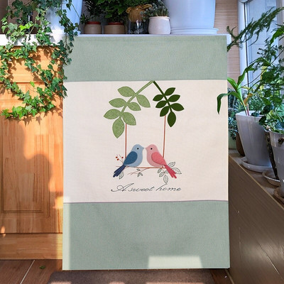 Automatická valcová práčka, opaľovací krém, prachotesný kryt, kryt práčky, bavlnená látka, predný otvorený dekoratívny doplnok Copri Lavatrice