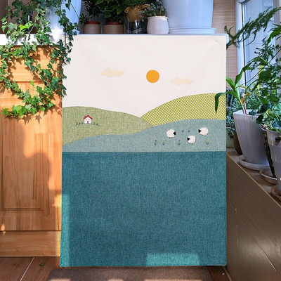 Automatická valcová práčka, opaľovací krém, prachotesný kryt, kryt práčky, bavlnená látka, predný otvorený dekoratívny doplnok Copri Lavatrice