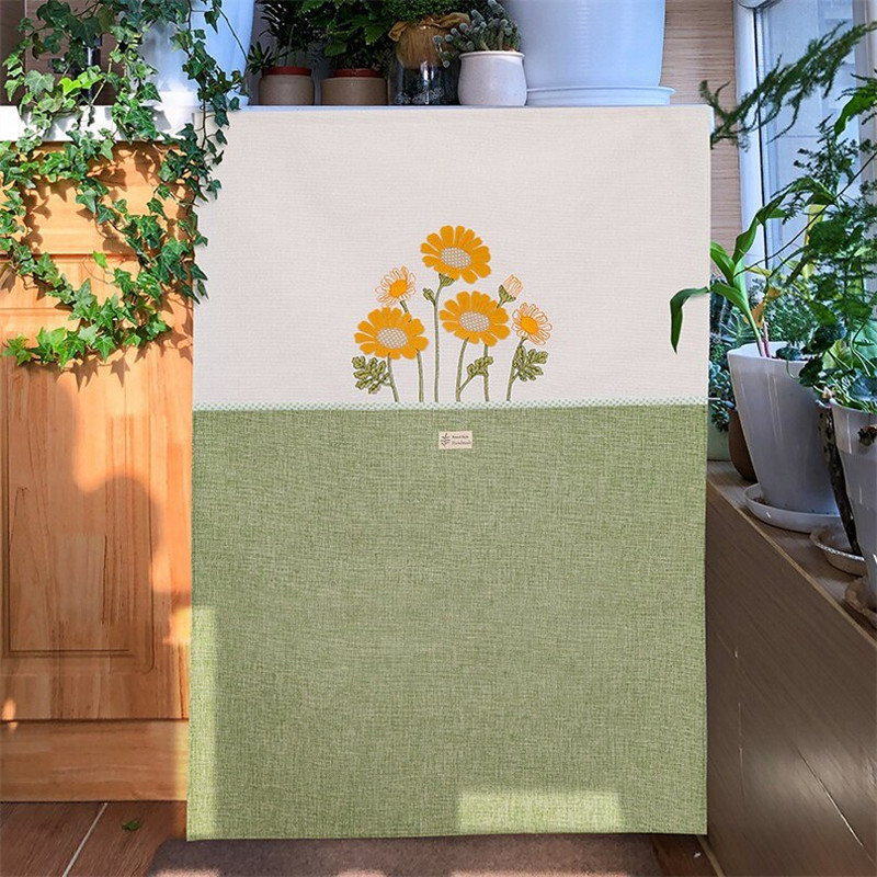 Automatická valcová práčka, opaľovací krém, prachotesný kryt, kryt práčky, bavlnená látka, predný otvorený dekoratívny doplnok Copri Lavatrice