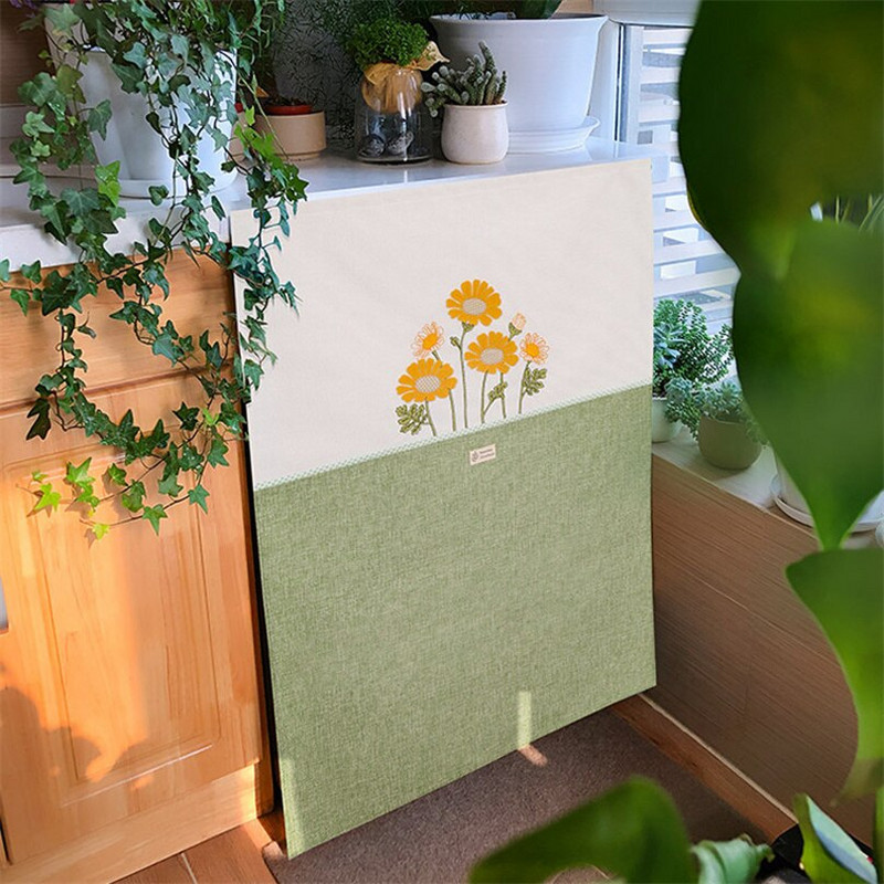 Automatická valcová práčka, opaľovací krém, prachotesný kryt, kryt práčky, bavlnená látka, predný otvorený dekoratívny doplnok Copri Lavatrice