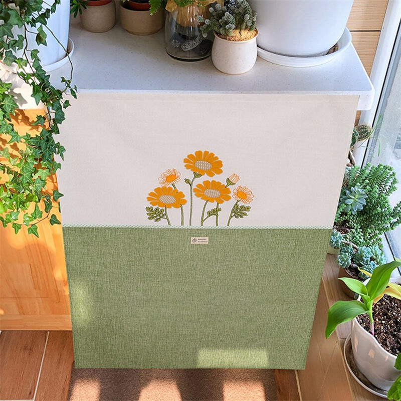 Automatická valcová práčka, opaľovací krém, prachotesný kryt, kryt práčky, bavlnená látka, predný otvorený dekoratívny doplnok Copri Lavatrice