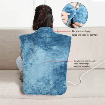 Електрически масажни раменни подплънки Дишащ масаж за затопляне на врата и гърба Регулируема температура с бутон за инструмент за облекчаване на болката в тялото