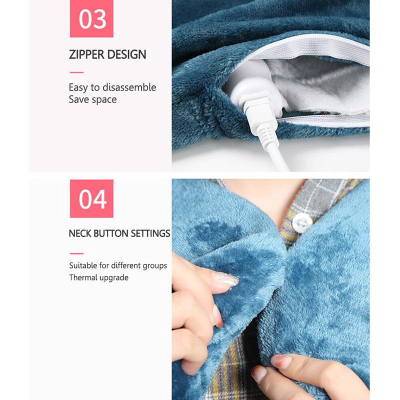 Ηλεκτρικά επιθέματα μασάζ ώμου Αναπνεύσιμο μασάζ λαιμού πλάτης Θερμότερη ρυθμιζόμενη θερμοκρασία με κουμπί για εργαλείο ανακούφισης από τον πόνο του σώματος