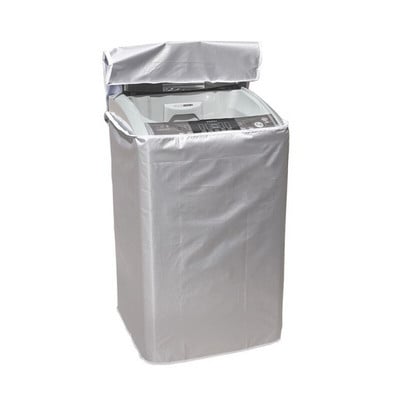 Strieborný plne automatický valcový práčka s opaľovacím krémom, kryt na práčku, vodotesný sušič, polyesterový prachotesný kryt na práčku