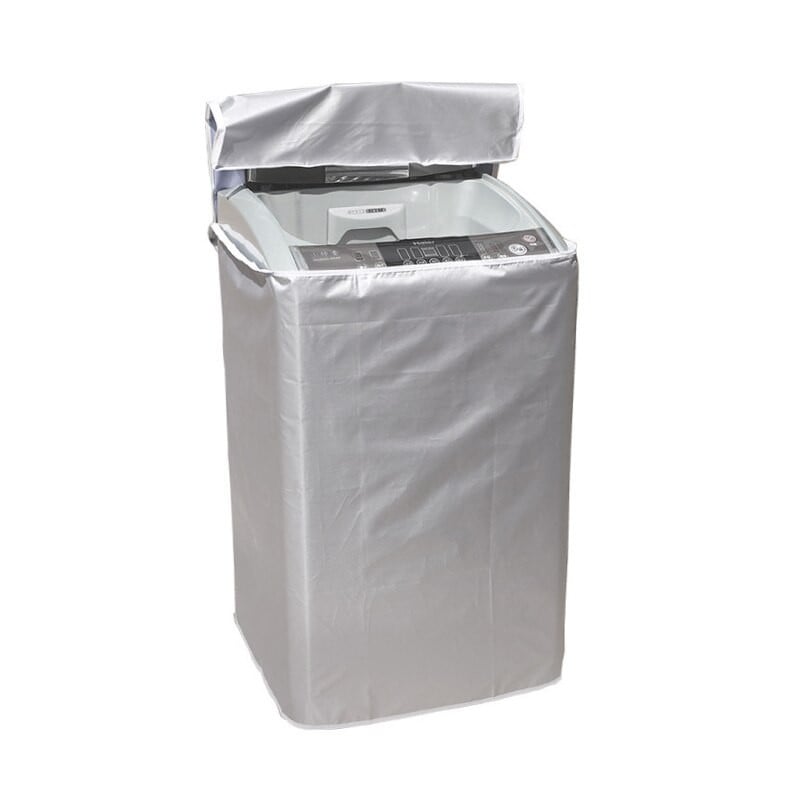 Strieborný plne automatický valcový práčka s opaľovacím krémom, kryt na práčku, vodotesný sušič, polyesterový prachotesný kryt na práčku