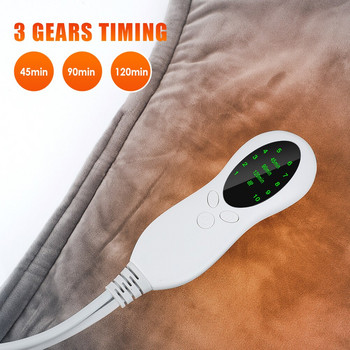 Ηλεκτρικό θερμαντικό στρώμα 10 Gear ρυθμιζόμενο μαξιλαράκι θέρμανσης ύπνου Μασάζ ανακούφισης πόνου για τον αυχένα ώμου πίσω πόδι καναπέ-κρεβάτι Κάθισμα γραφείου