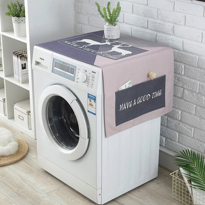 Kryt na bubon práčky, kryt na chladničku s kreslenými zvieratkami, univerzálny kryt na nábytok, uterák ZM147