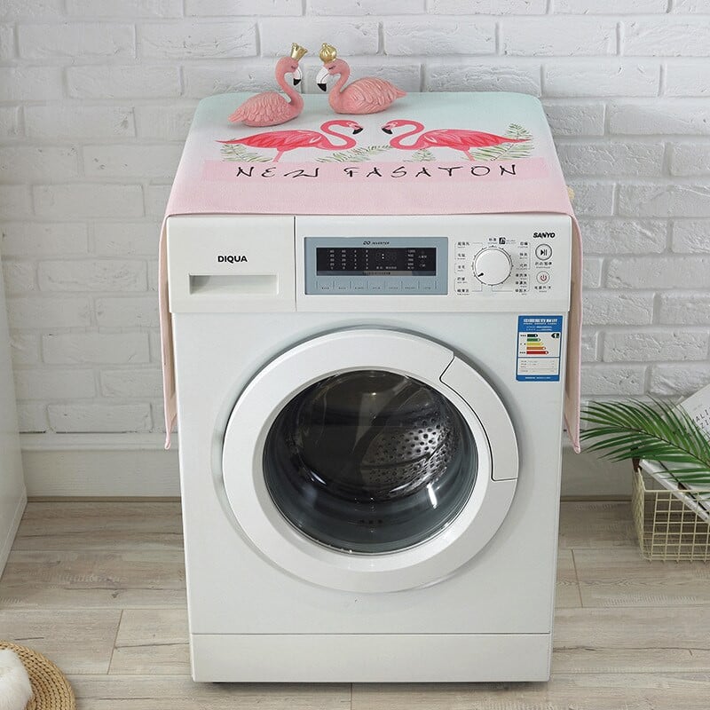 Kryt na bubon práčky, kryt na chladničku s kreslenými zvieratkami, univerzálny kryt na nábytok, uterák ZM147