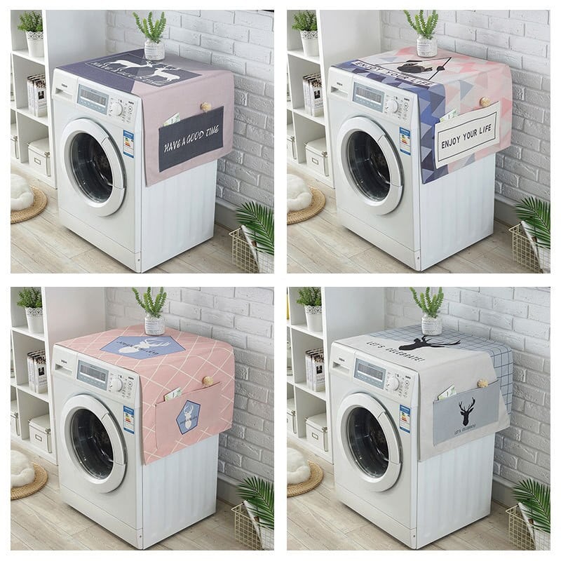 Kryt na bubon práčky, kryt na chladničku s kreslenými zvieratkami, univerzálny kryt na nábytok, uterák ZM147