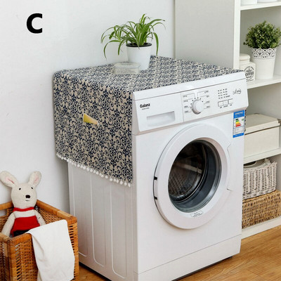 Protišmykový horný kryt práčky, kryt proti prachu na chladničku, horné kryty práčky a sušičky so 6 úložnými vreckami