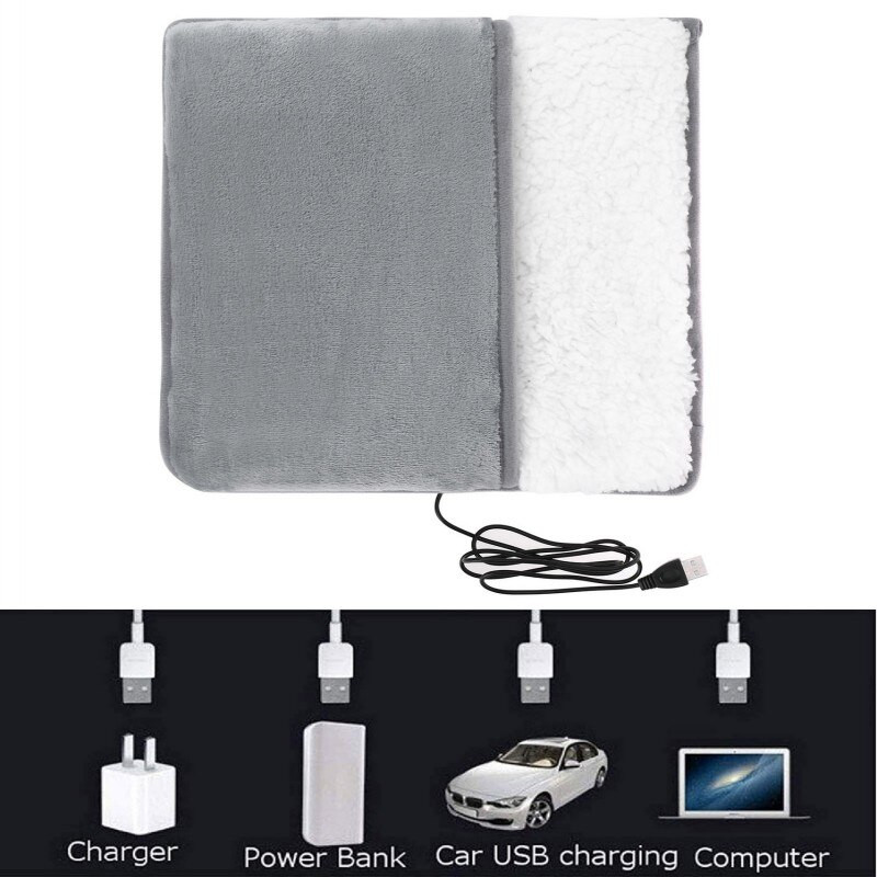 Papuci caldi pentru picioare Papuci caldi Manusi de incalzire Tampoane electrice de incalzire USB Incalzitor de maini de iarna Incalzitor de picioare lavabil pentru uz casnic