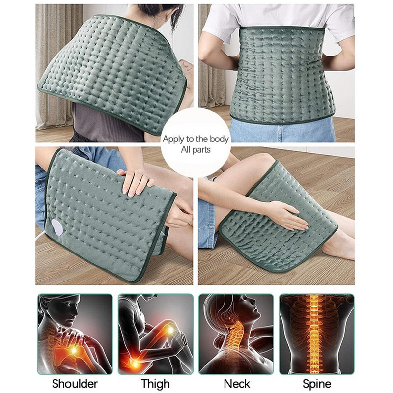 Mäkká elektrická vyhrievacia podložka, veľká vyhrievacia podložka, zmierňuje stres, 6 nastavení teploty, elektrická vyhrievacia deka, teplý elektrický matrac