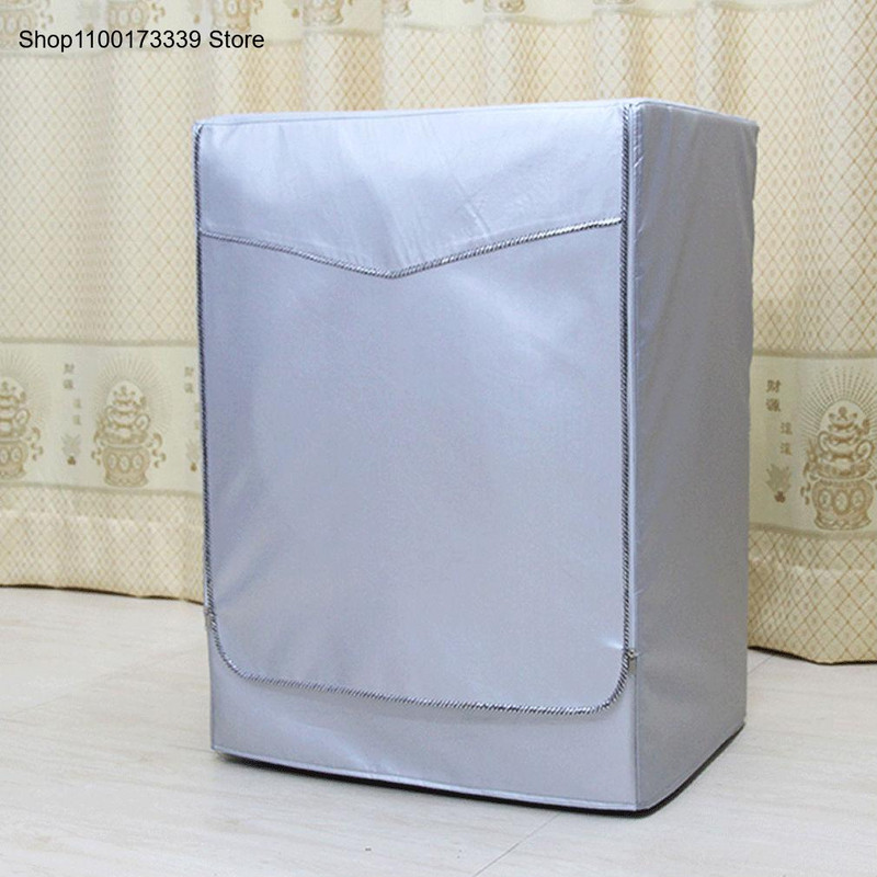 Skalbimo mašinos vandeniui atsparus dangtelis Būgno skalbimo mašinos apsaugos nuo saulės džiovintuvas Poliesterio sidabro dulkėms atsparus skalbimo mašinos dangtis