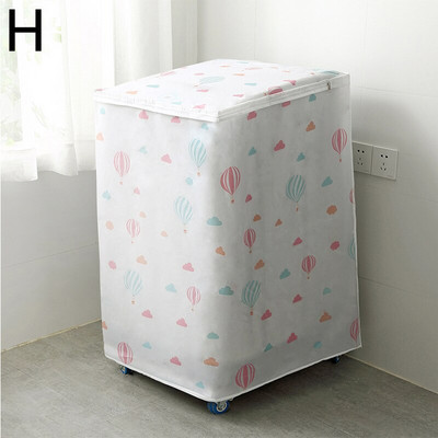 1PC Vodotesný kvetinový potlač Prachotesný kryt práčky Plastové organizačné príslušenstvo