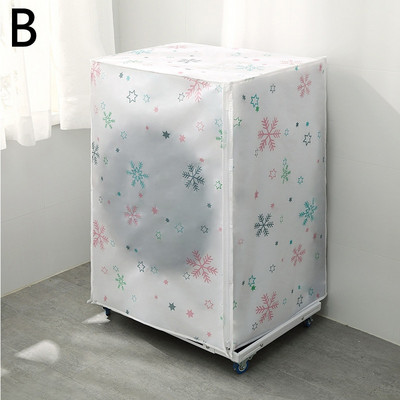 1PC capac mașină de spălat cu imprimare florală din plastic de protecție impermeabilă de înaltă calitate