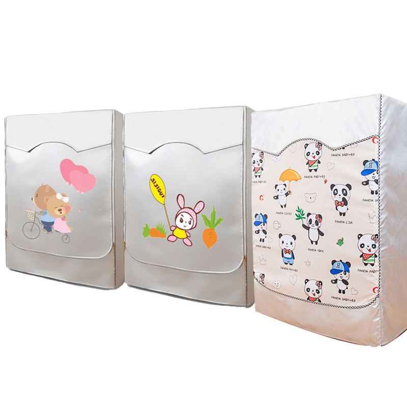 Kryt na práčku z látky Oxford, vodotesný kryt na práčku, postriebrený kryt na práčku z látky Oxford