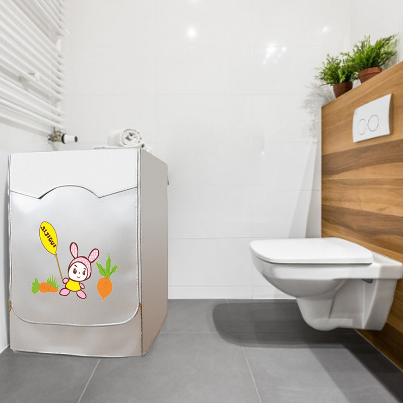 Kryt na práčku z látky Oxford, vodotesný kryt na práčku, postriebrený kryt na práčku z látky Oxford