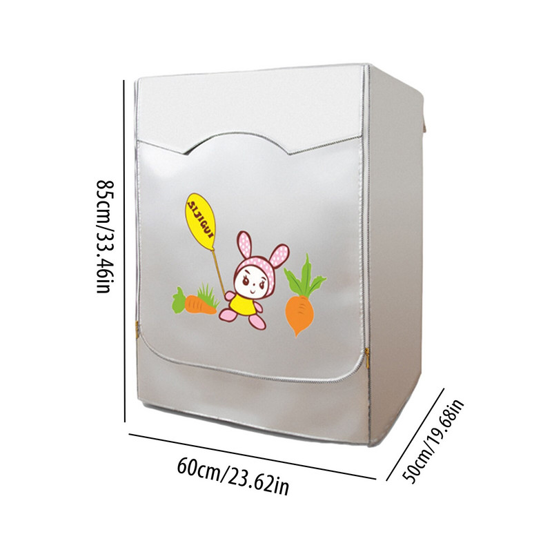 Kryt na práčku z látky Oxford, vodotesný kryt na práčku, postriebrený kryt na práčku z látky Oxford