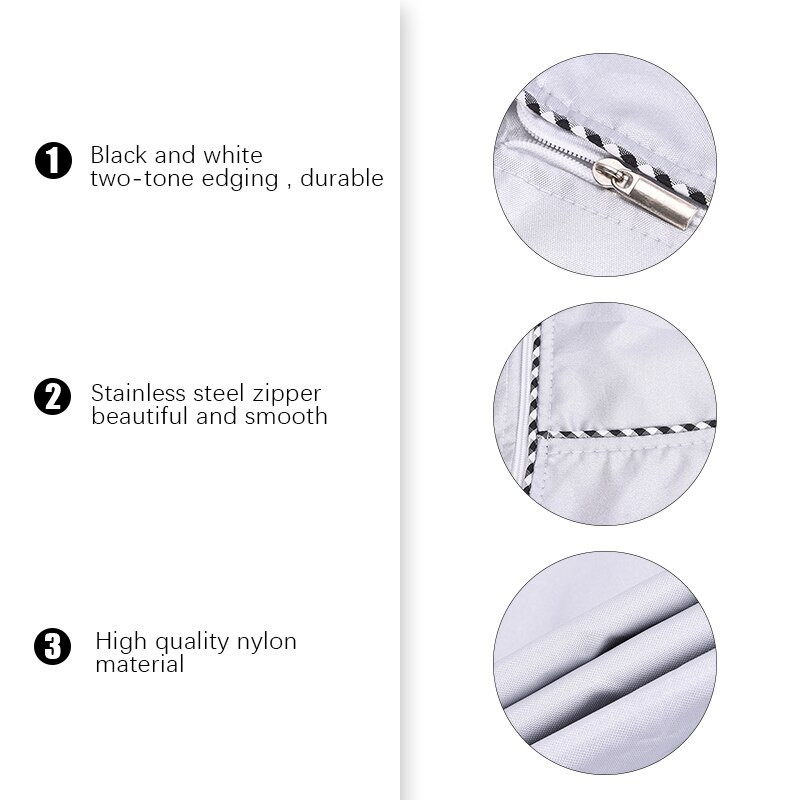 Pilnībā automātisks rullīšu mazgātājs sauļošanās ūdensnecaurlaidīgs vāks Putekļu necaurlaidīgs vāks žāvētājs Poliestera sudraba putekļu necaurlaidīgs veļas mazgājamās mašīnas vāks