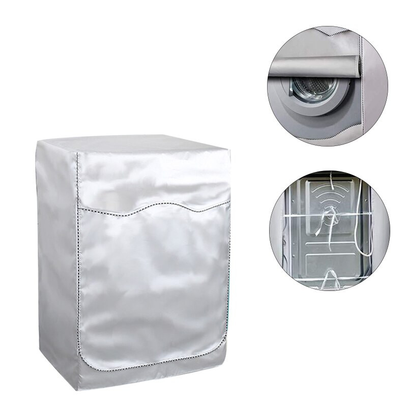 Pilnībā automātisks rullīšu mazgātājs sauļošanās ūdensnecaurlaidīgs vāks Putekļu necaurlaidīgs vāks žāvētājs Poliestera sudraba putekļu necaurlaidīgs veļas mazgājamās mašīnas vāks