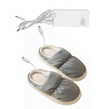 USB нагреватели за крака Регулируема температура нагревател за крака Свалящи се и миещи се плюшени сладки чехли Аксесоари за зимна топлина