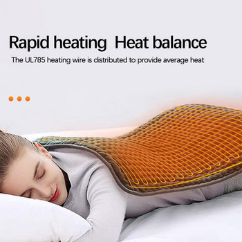 Електрическа нагревателна подложка 6 настройки за топлина за раменете, шията, краката, релакс, облекчаване на стреса, електрическо нагревателно одеяло, зимно топло за тяло
