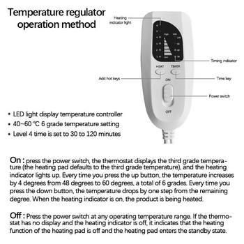 Ηλεκτρική θερμαντική κουβέρτα 6 Ρυθμίσεις θερμότητας για ώμους Λαιμός Πόδι Relax Relieve Stress Ηλεκτρική θερμαντική κουβέρτα Χειμερινό θερμότερο σώμα